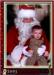 Evan on Santa's Knee, 2003